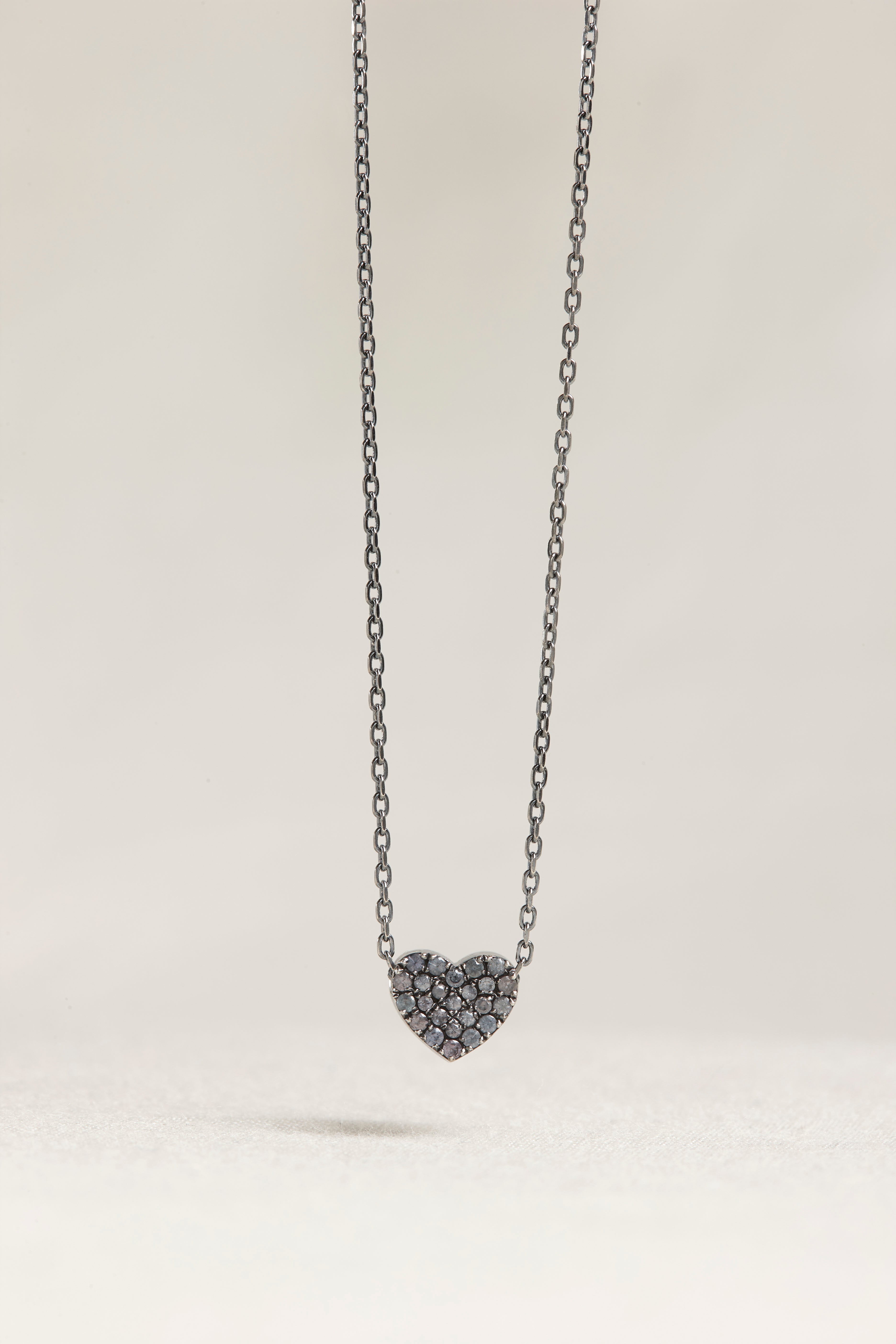 Sterling Silver heart necklace with alexandrite