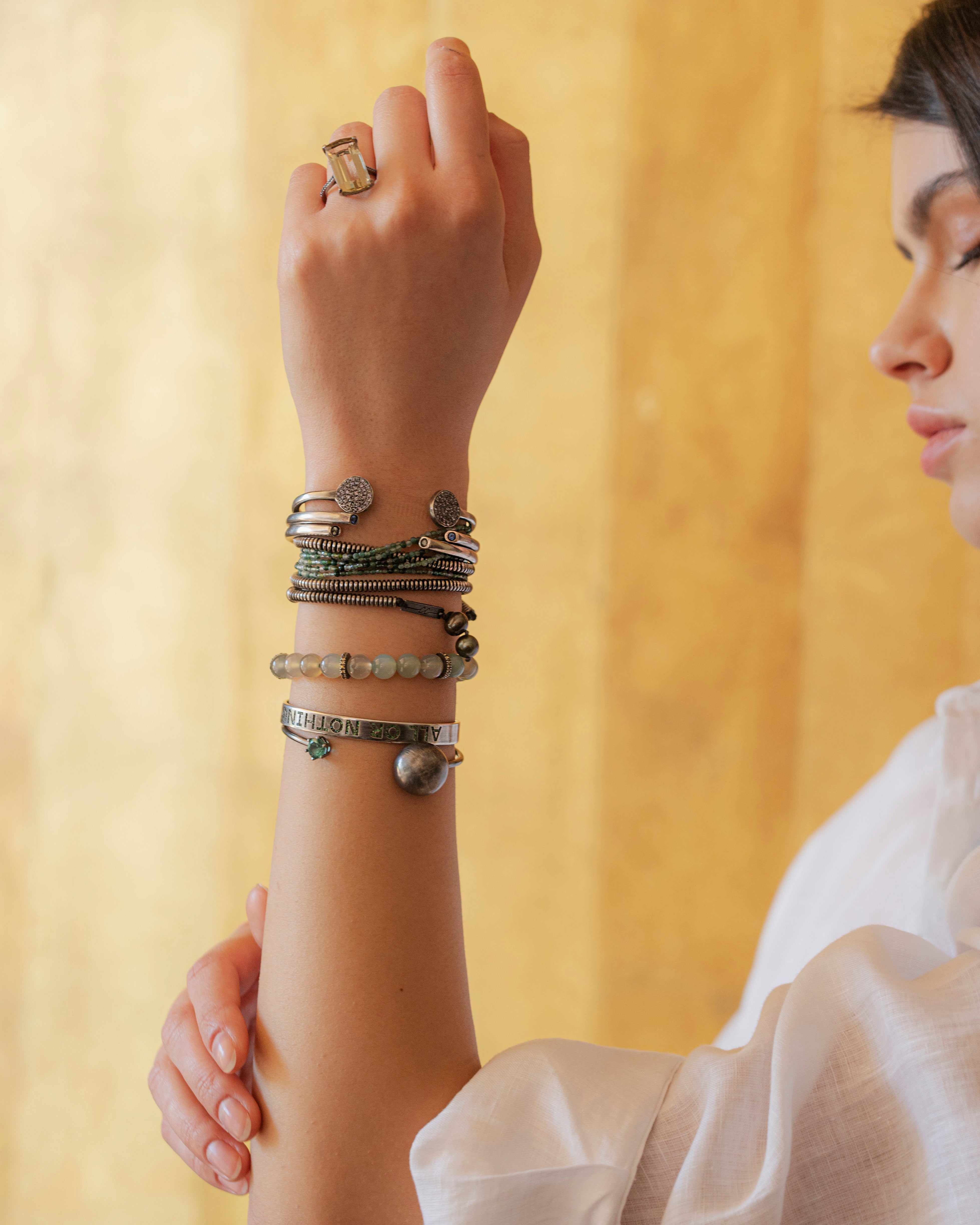 Globe Gem Cuff Large