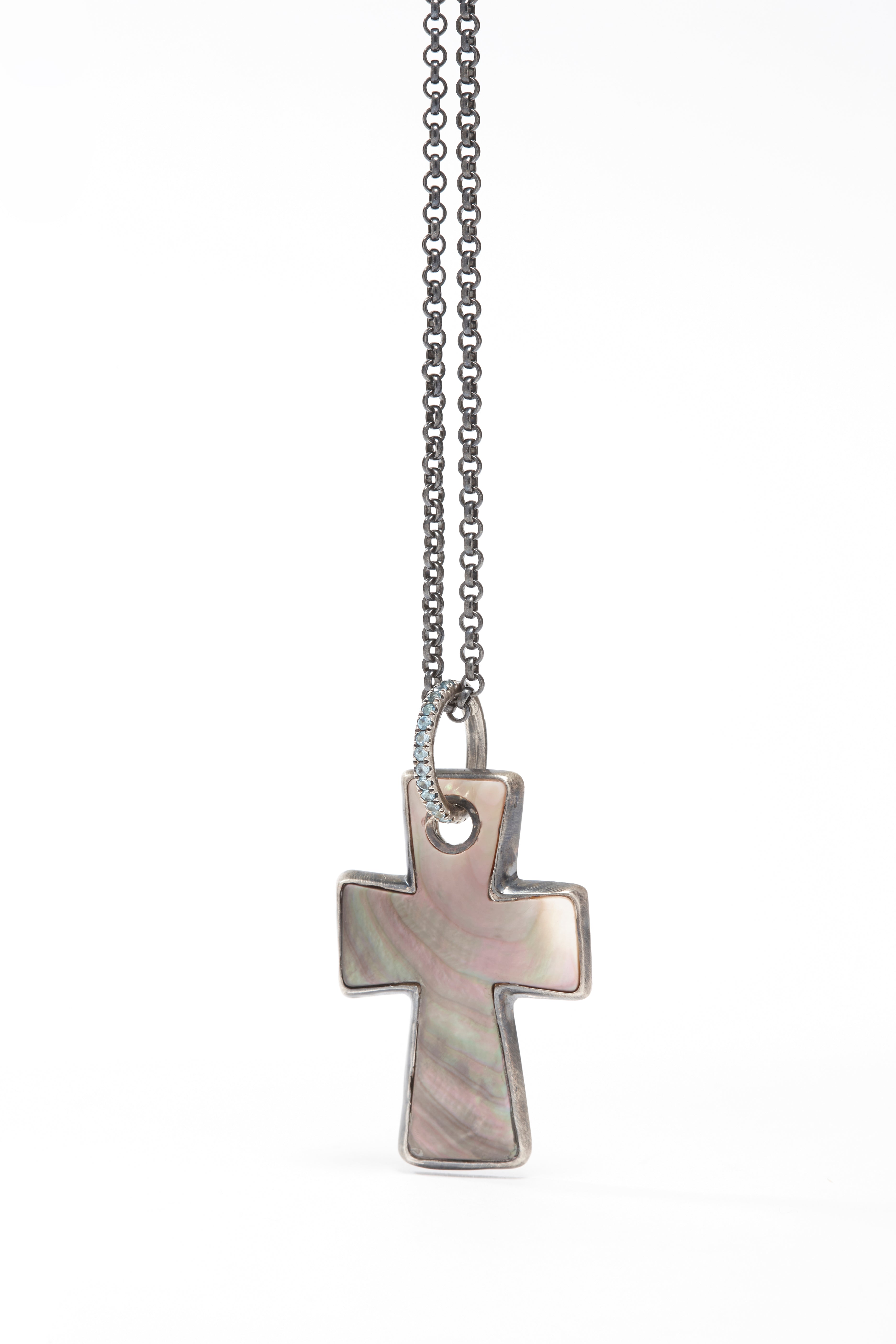 Mother of Pearl Block Cross