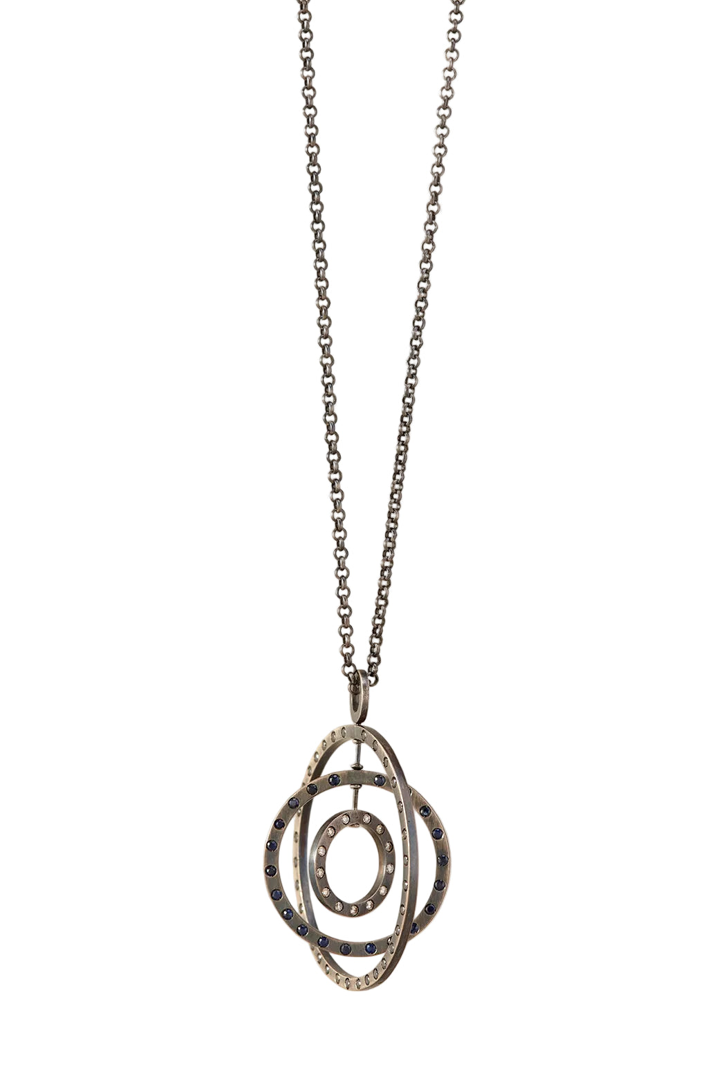 Necklace with a pendant on a beige background